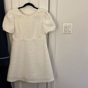 Sister Jane White Tweed Bow Dress